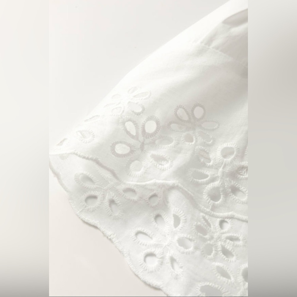 LAST ONE White Eyelet Lace Sleeveless Top - Picture 9 of 13
